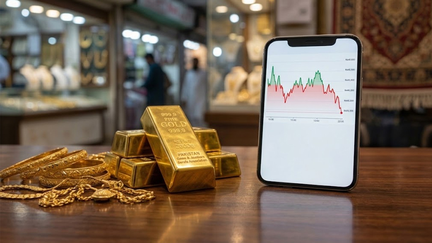 Gold price in Pakistan drops sharply as local markets react to major international changes. File photo