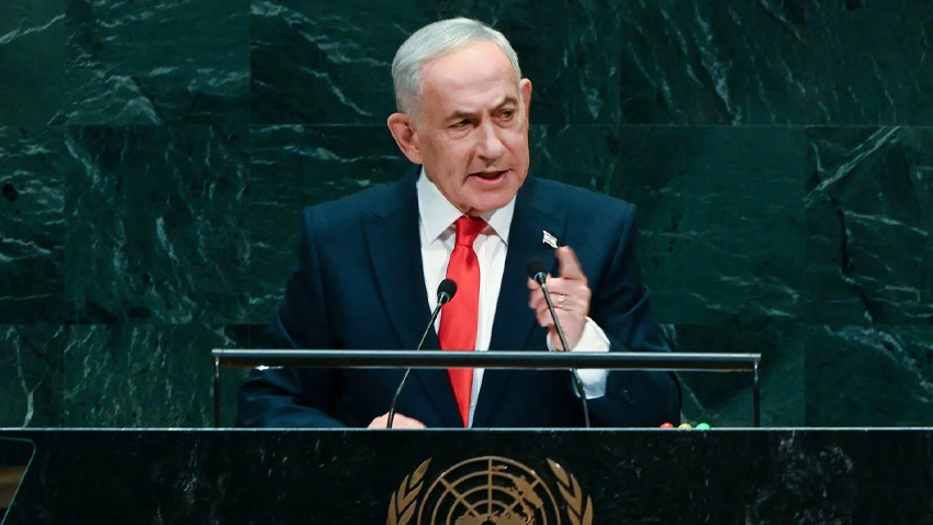 Israeli Prime Minister Benjamin Netanyahu defended Israel’s actions at the UN. File photo